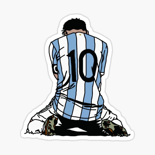 Pegatina «Messi Llorando Momento Copa América» de ButterDearie | Redbubble