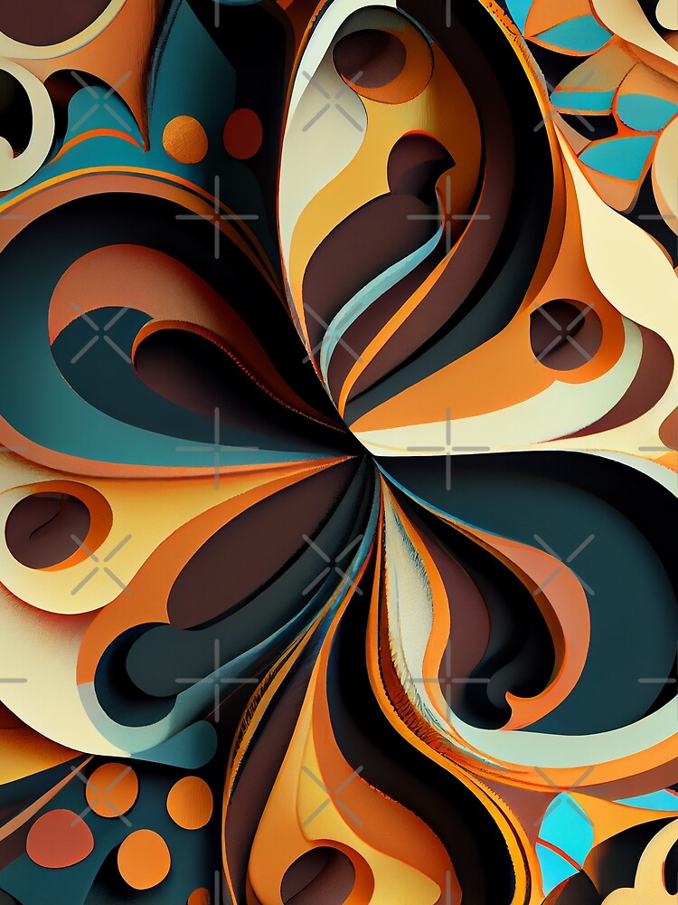 Thumbnail 3 von 3, Tuch, Thick Imagined Transitional Pattern Digital Painting designt und verkauft von CodeAndColors.