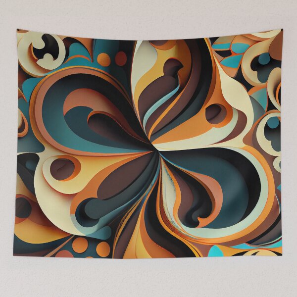 Aperçu de l'œuvre Thick Imagined Transitional Pattern Digital Painting créée et vendue par CodeAndColors.