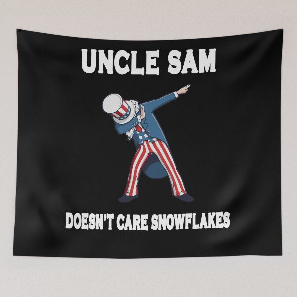 Item preview, UNCLE SAM DOESN'T CARE SNOWFLAKES Funny American designed and sold by Easton designer.