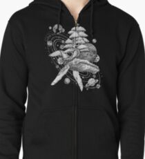 Space Whale Zipped Hoodie