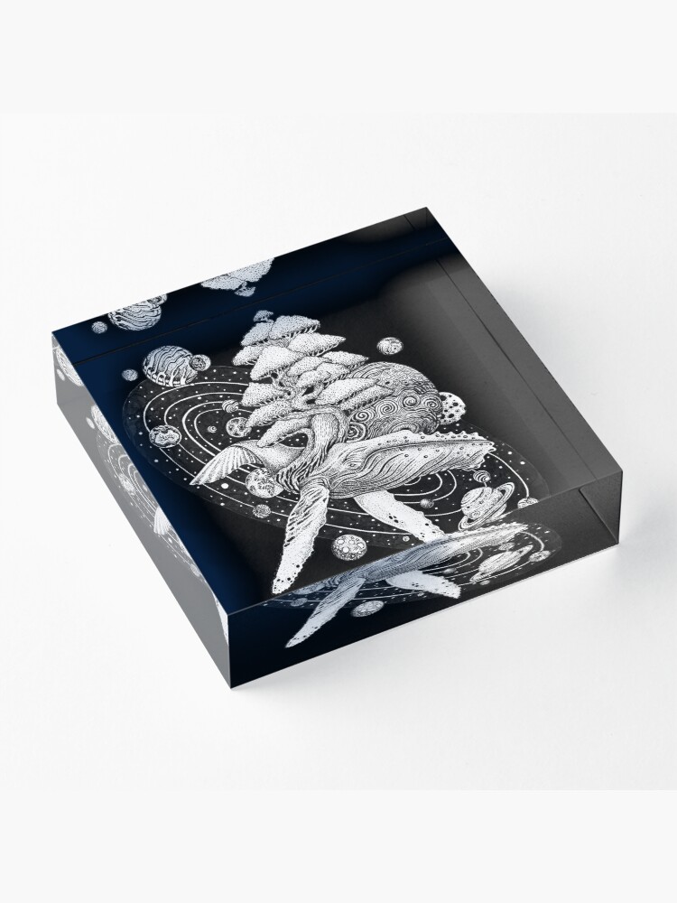 Alternate view of Space Whale Acrylic Block