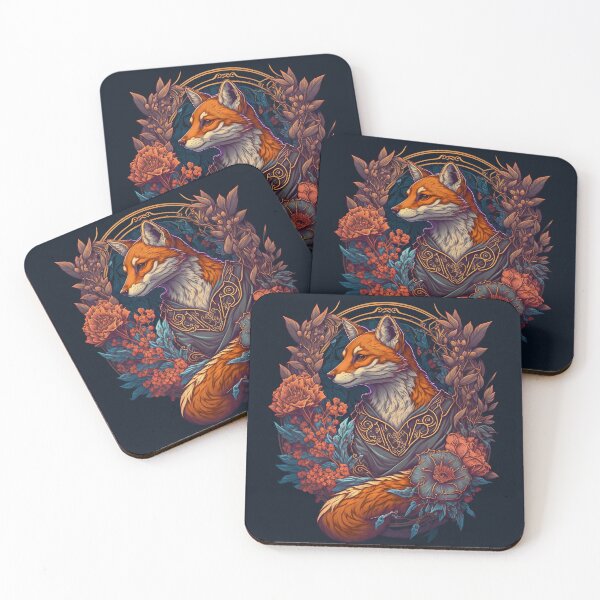 Item preview, Fox and flowees designed and sold by ArslanWorld.