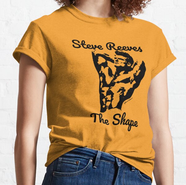 Steve Reeves The Shape Contrast Black Classic T-Shirt