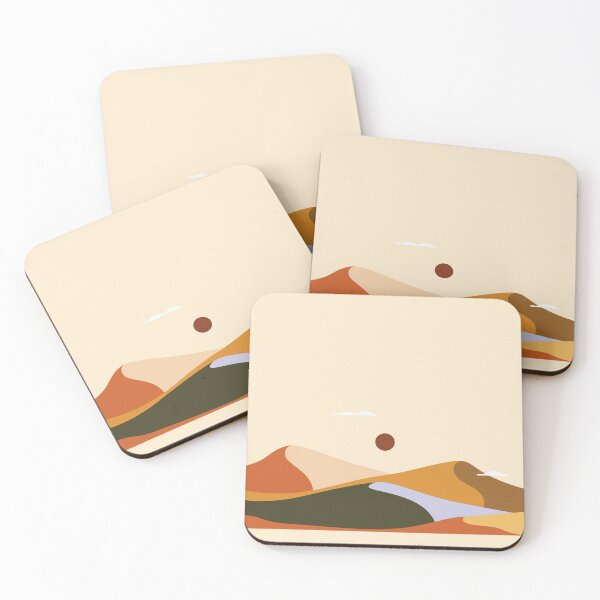 Item preview, Abstract Minimalist modern art landscape, boho design in earth tone colors 3 designed and sold by vishalraifx.
