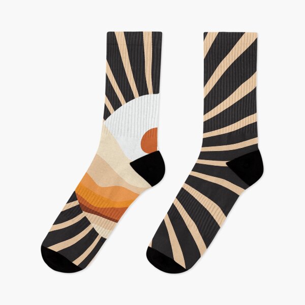 Item preview, Abstract Minimalist modern art landscape sunrise, boho design in earth tone colors 5 designed and sold by vishalraifx.