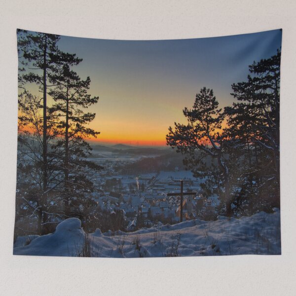 Item preview, Clear sunset over Velburg/Upper Palatinate/Germany designed and sold by frankuffmann.