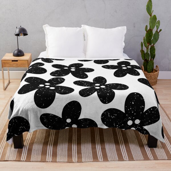 Item preview, Black Flower Blossoms on a white Background designed and sold by GemsAnatomy.