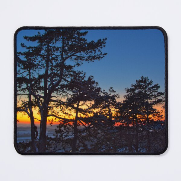 Item preview, Clear sunset behind trees designed and sold by frankuffmann.
