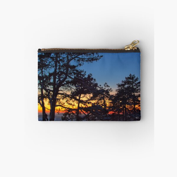 Item preview, Clear sunset behind trees designed and sold by frankuffmann.
