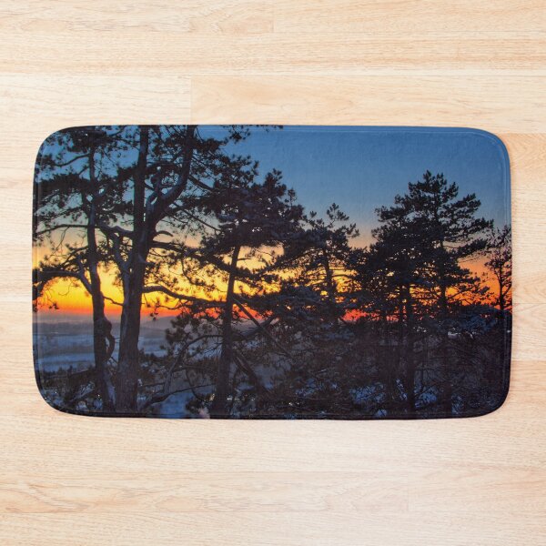 Item preview, Clear sunset behind trees designed and sold by frankuffmann.