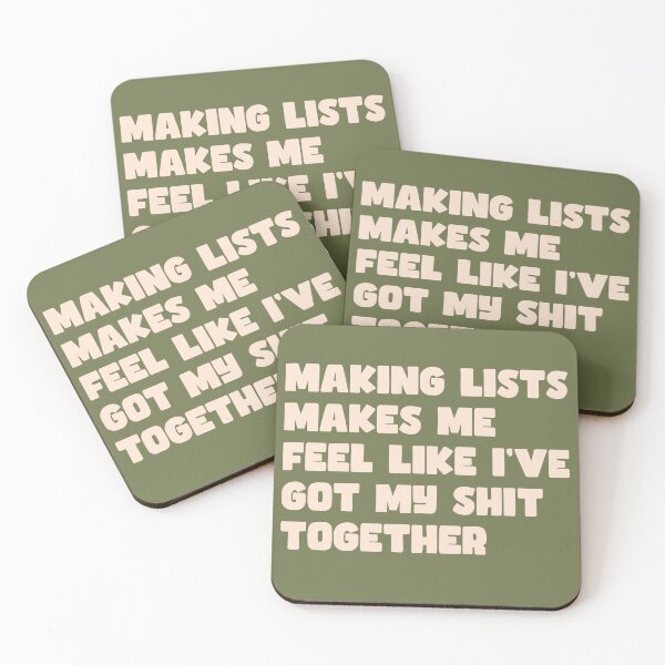 Item preview, Makin lists makes me feel like I've got my shit together designed and sold by zaMAJAvanje.