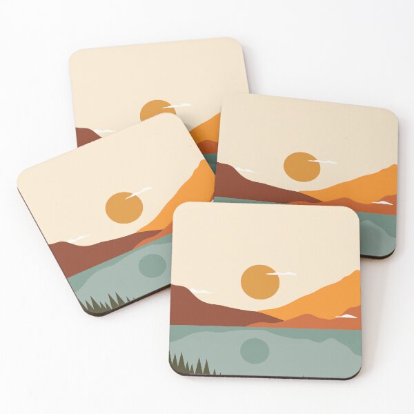 Item preview, Abstract Minimalist modern art landscape, boho design in earth tone colors 14 designed and sold by vishalraifx.