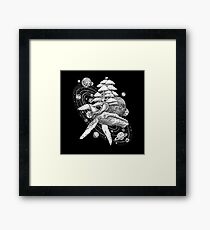 Weltraum-Wal Gerahmter Kunstdruck