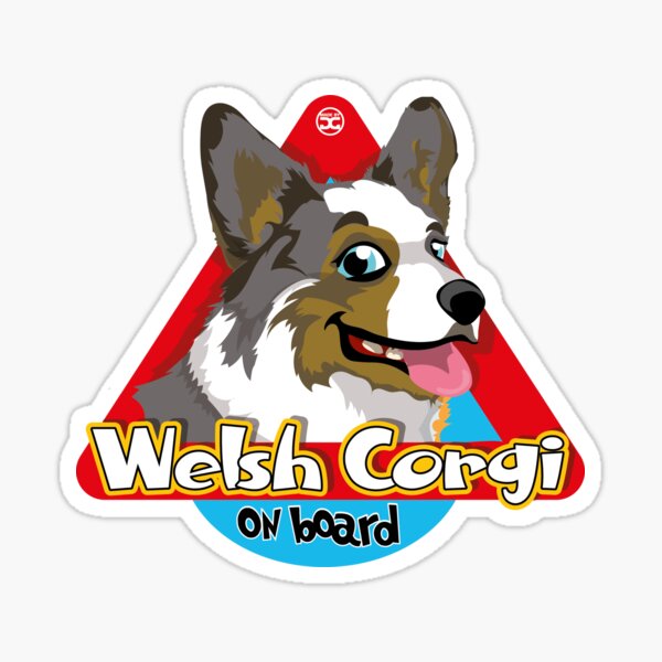 Welsh Corgi On Board - Cardigan Sticker