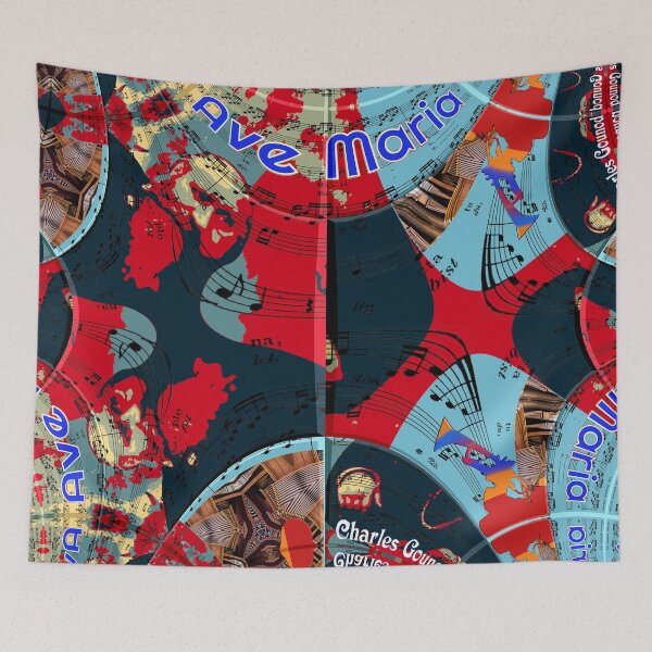 Item preview, ATTRACTIVE PORTRAIT OF CHARLES GOUNOD - MUSICIAN COMPOSER - VIRTUAL CONCERT ORGAN TRUMPET DUO - FUNNY MUSIC SCORE AVE MARIA PATCHWORK PATTERN - GREAT GIFT FOR ORGANISTS AND TRUMPETERS designed and sold by Ralek.