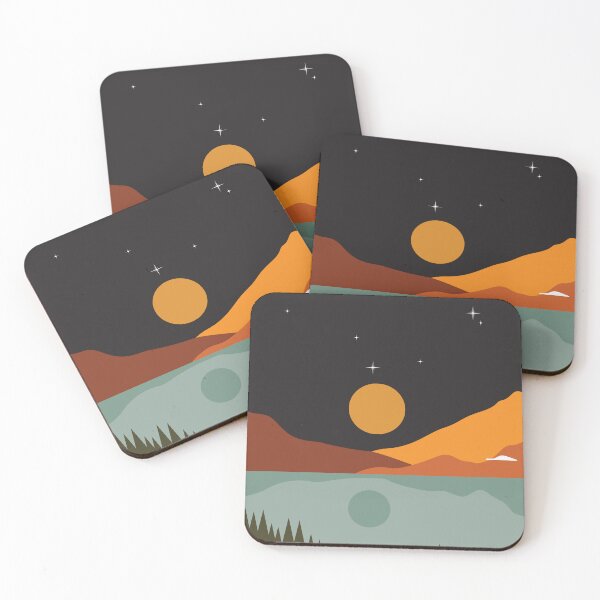 Item preview, Abstract Minimalist modern art landscape, boho design in earth tone colors 15 designed and sold by vishalraifx.