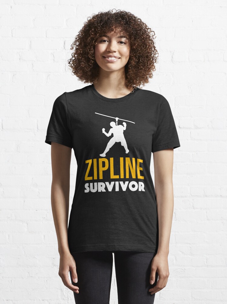 "Funny Zipline Survivor Zip Line Gift" Tshirt for Sale by
