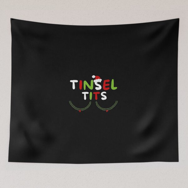 Item preview, Tinsel Tits Jingle Balls Funny Boobs Gag Ugly Christmas Adult Joke Gift for Couples Husband Wife Boyfriend Girlfriend designed and sold by ArtistryPrint.