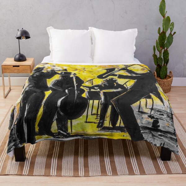 Item preview, Jazz On in Grey and Yellow designed and sold by Sally peckham.