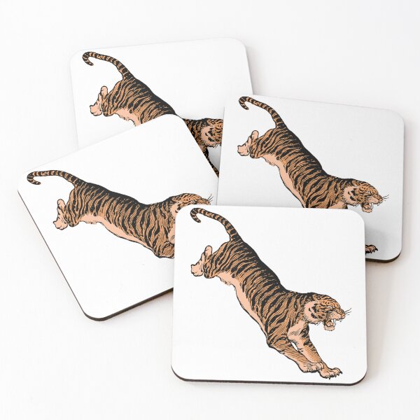 Item preview, Vintage Jumping Tiger designed and sold by GazCoDesign.
