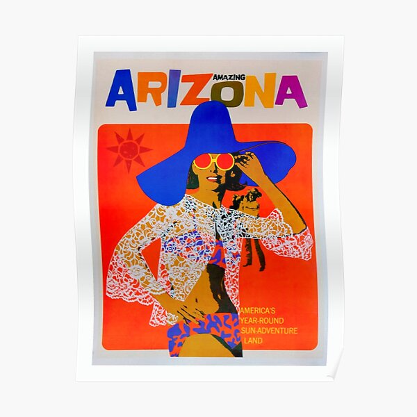 Tucson Arizona Retro United States Travel Art Poster Print 