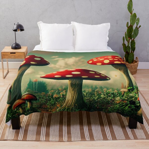 Item preview, Three Large Mushrooms in a Field designed and sold by BySpinny.