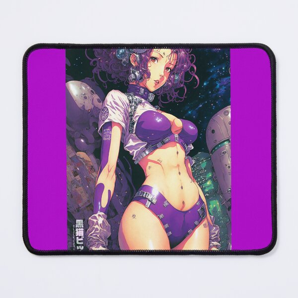 Item preview, Anime Style Cyber Punk Woman Purple designed and sold by KuroNekoBit3022.