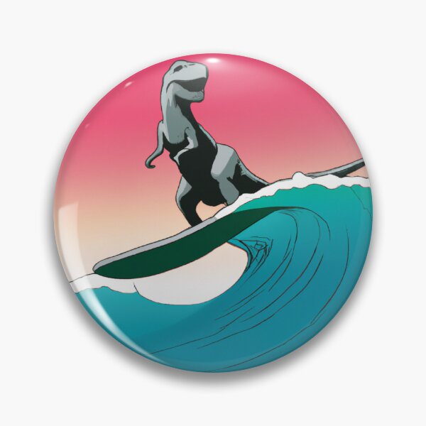 Item preview, Surfing Dino Vector Art designed and sold by QuotezArtist.
