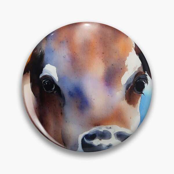 Artikelvorschau, Calf highly detailed watercolor painting entworfen und verkauft von DrawItOnce.