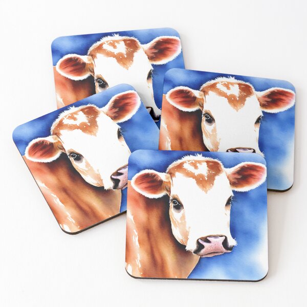 Item preview, Calf highly detailed watercolor painting designed and sold by DrawItOnce.