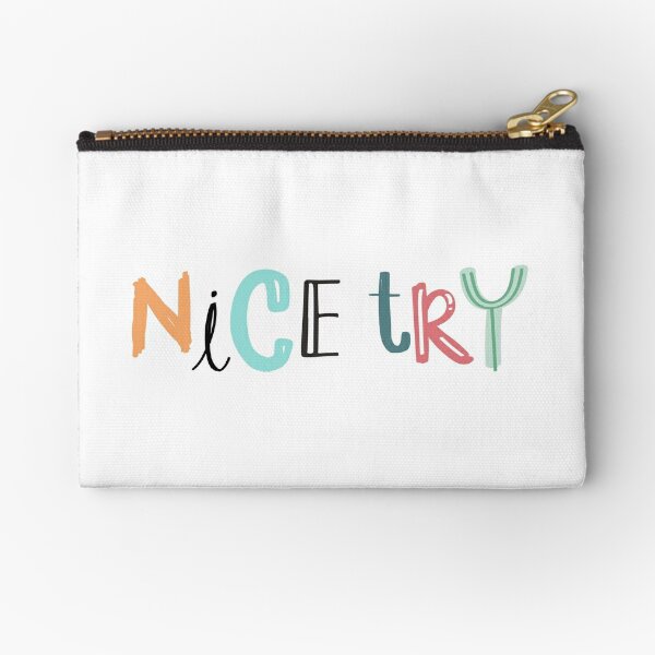 be a nice human zipper pouch