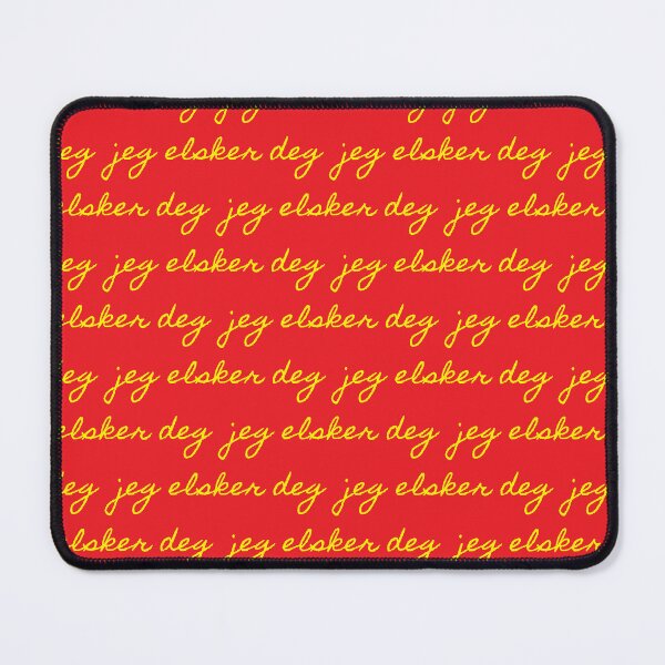 Item preview, Jeg Elsker Deg | I love you in Bokmål | Typography Pattern | Yellow and Red designed and sold by rsty11.