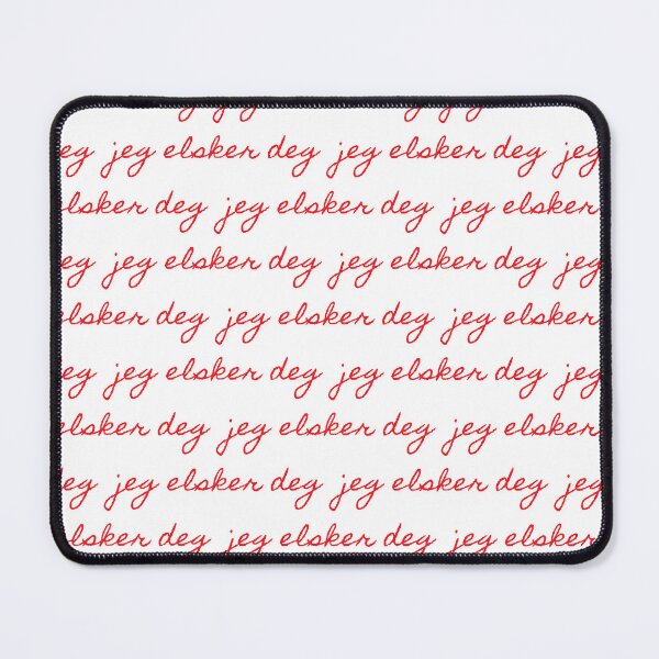 Item preview, Jeg Elsker Deg | I love you in Bokmål | Typography Pattern | Red and White designed and sold by rsty11.