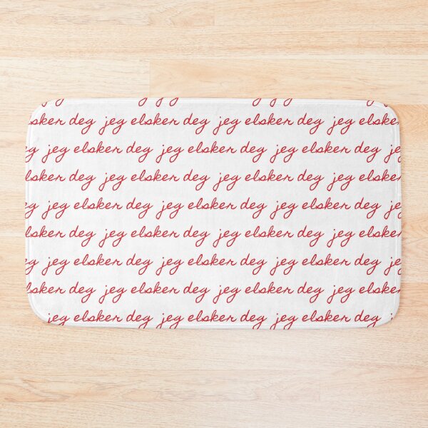 Item preview, Jeg Elsker Deg | I love you in Bokmål | Typography Pattern | Red and White designed and sold by rsty11.