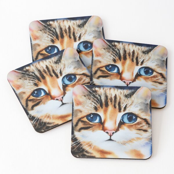 Item preview, Cat highly detailed watercolor painting designed and sold by DrawItOnce.