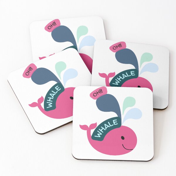 Artikelvorschau, Oh Lovely Whale Lustiges Sprichwort-Wortspiel von Oh Well- Ich liebe Wale entworfen und verkauft von LILY ROSE.