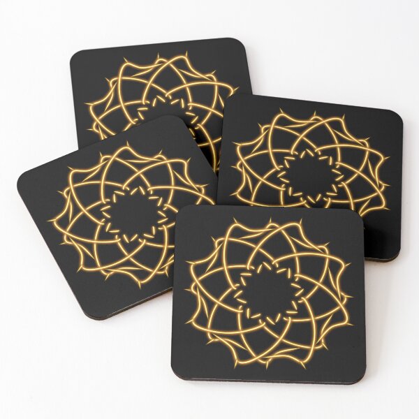 Item preview, Golden mandala, abstract art designed and sold by Meo Design.
