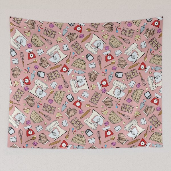 Item preview, I Love Baking // Pastel Red designed and sold by The Wellington Boot.