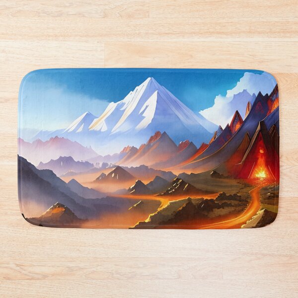 Item preview, Mysterious fire cave in the mountains, Ai Generated Art  designed and sold by ACC .