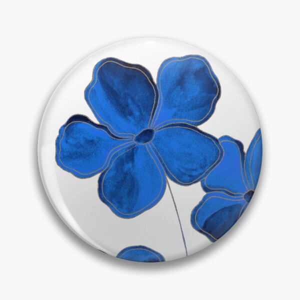Item preview, Blue Flowers With Gold Contour designed and sold by IrinaIkar.