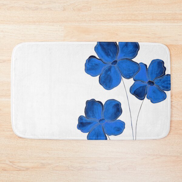 Item preview, Blue Flowers With Gold Contour designed and sold by IrinaIkar.