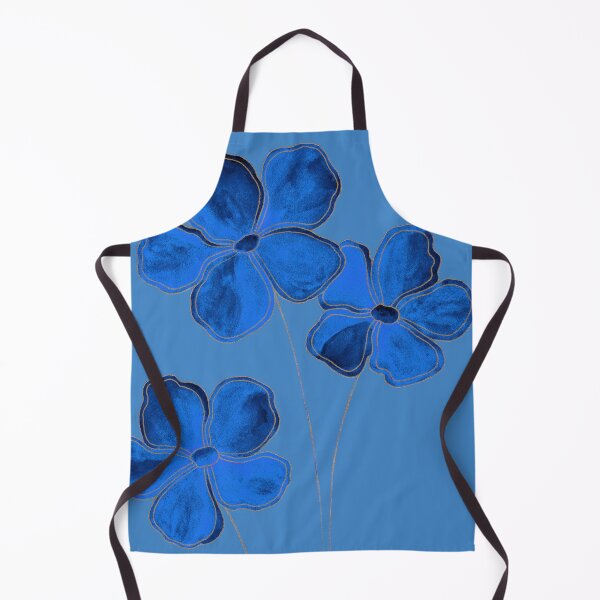 Item preview, Blue Flowers With Gold Contour designed and sold by IrinaIkar.