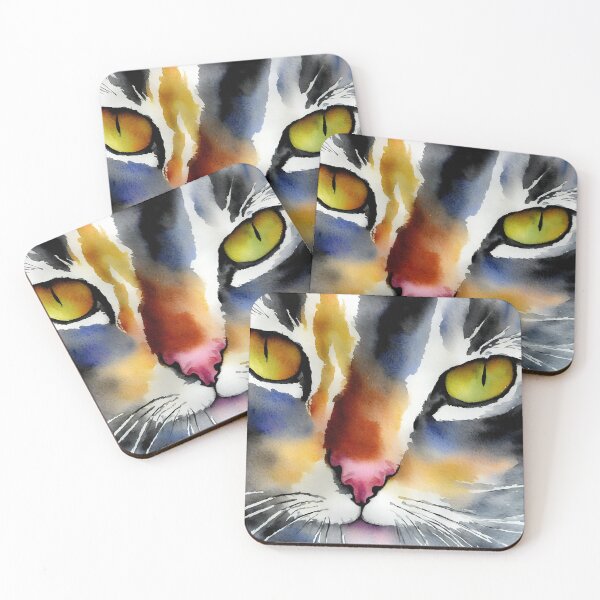 Artikelvorschau, Cat highly detailed watercolor painting entworfen und verkauft von DrawItOnce.