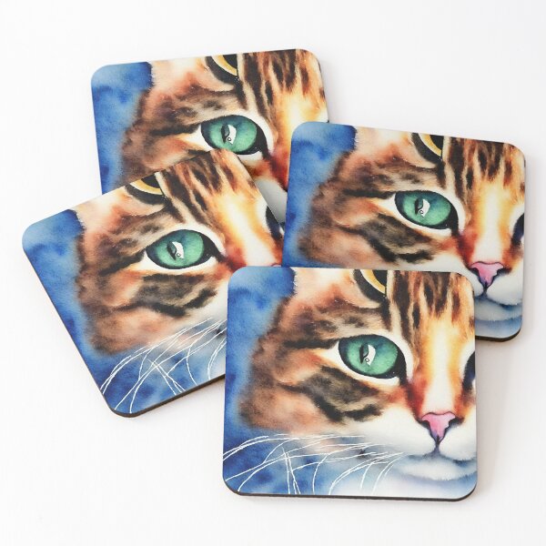Artikelvorschau, Cat highly detailed watercolor painting entworfen und verkauft von DrawItOnce.
