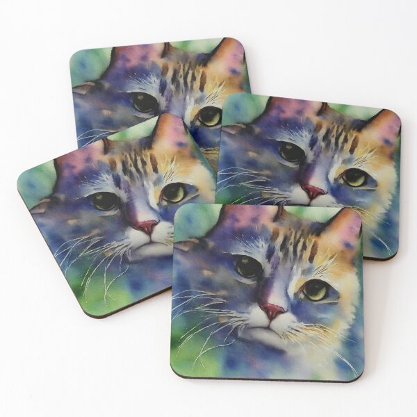 Artikelvorschau, Cat highly detailed watercolor painting entworfen und verkauft von DrawItOnce.