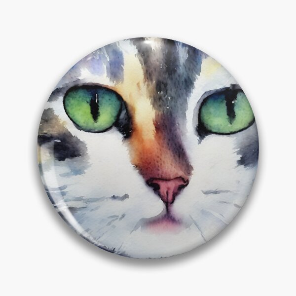 Artikelvorschau, Cat highly detailed watercolor painting entworfen und verkauft von DrawItOnce.