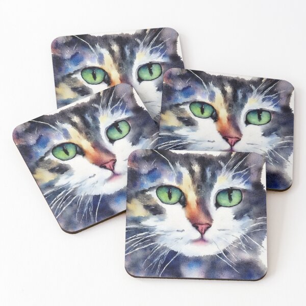 Artikelvorschau, Cat highly detailed watercolor painting entworfen und verkauft von DrawItOnce.