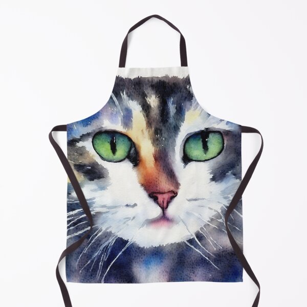 Artikelvorschau, Cat highly detailed watercolor painting entworfen und verkauft von DrawItOnce.