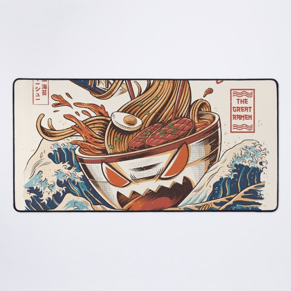 Traditional Japanese Art Desk Mat, Japan Style Office Decor, Asian